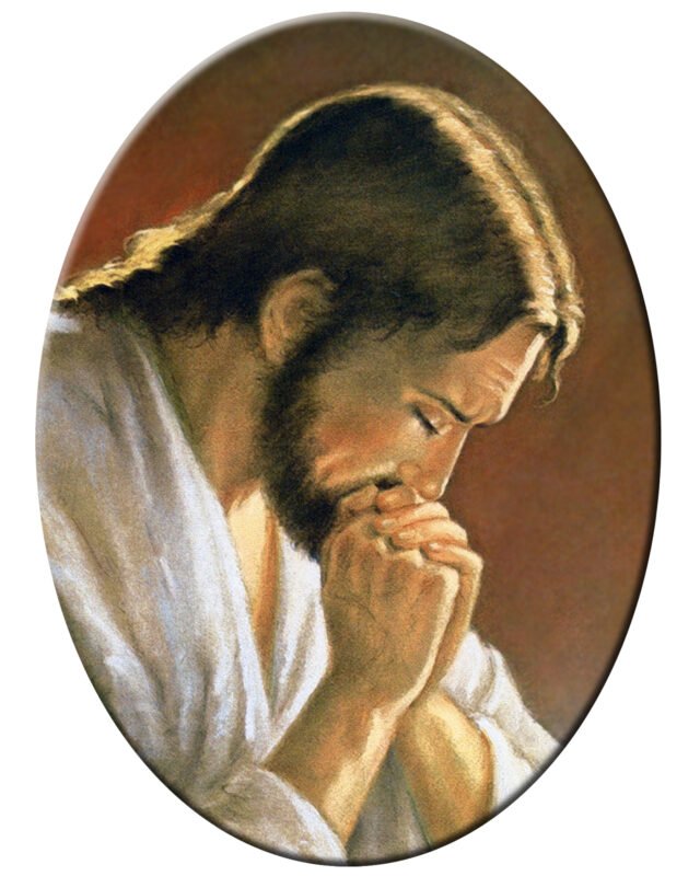 Gesù a preghiera ovale